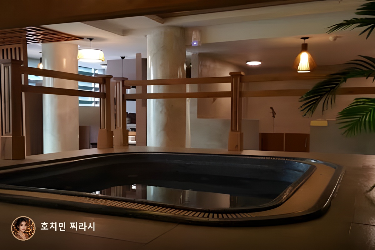 호치민 민땀 마사지 욕조 모습입니다.
